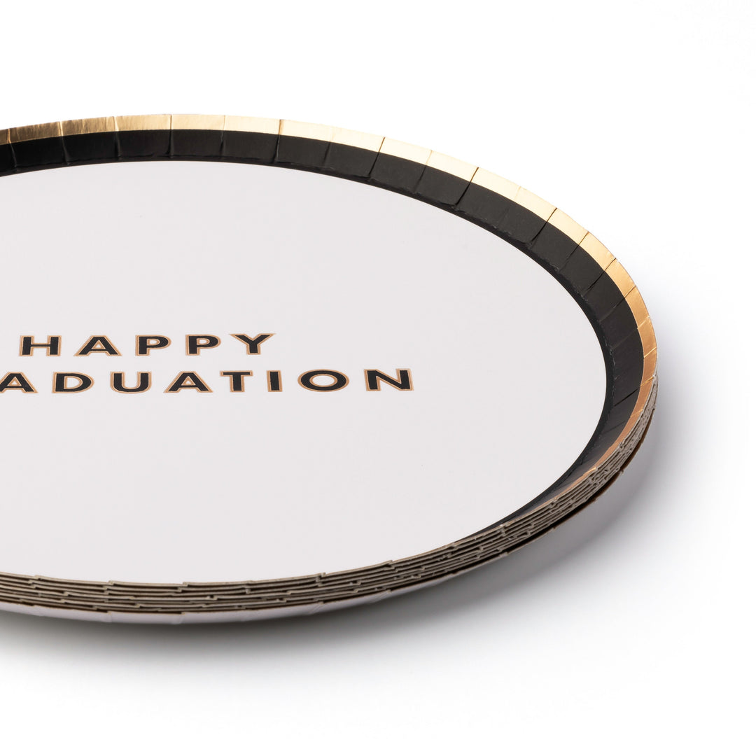 TARGET HAPPY GRADUATION SNACK PLATES Bonjour Fete Plates TARGET HAPPY GRADUATION SNACK PLATES Bonjour Fete - Party Supplies