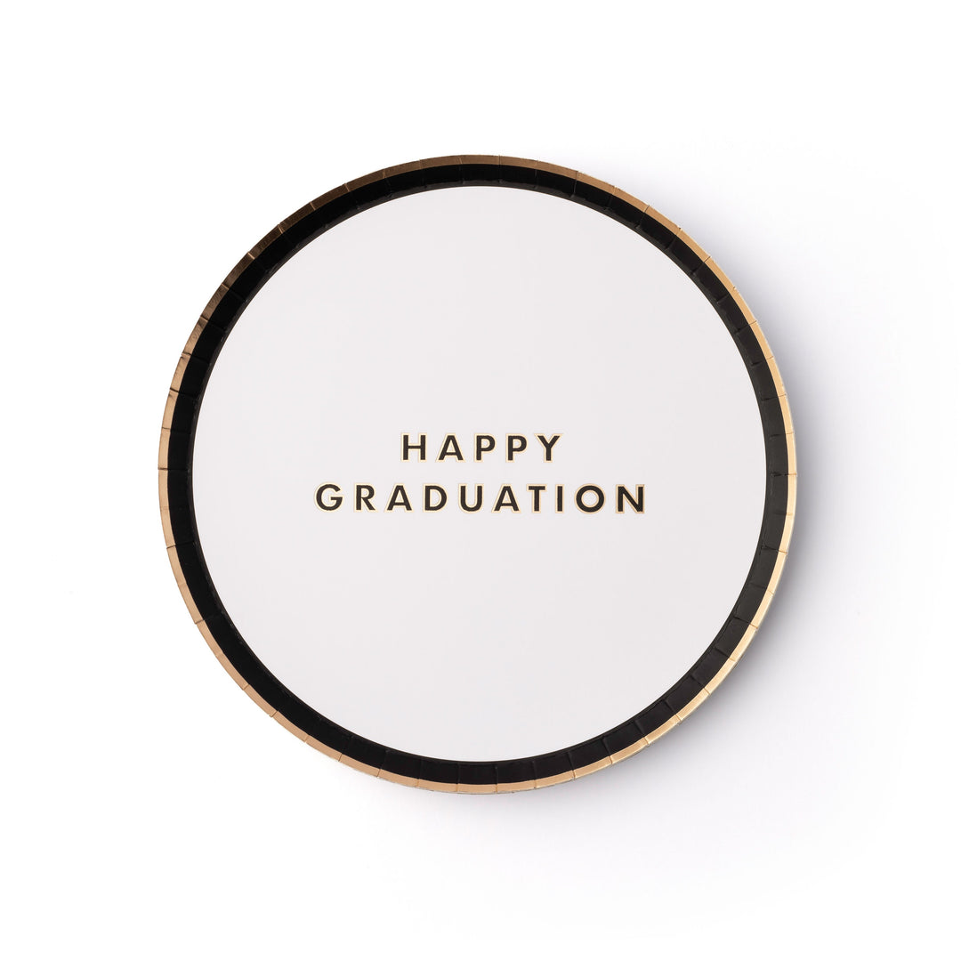 TARGET HAPPY GRADUATION SNACK PLATES Bonjour Fete Plates TARGET HAPPY GRADUATION SNACK PLATES Bonjour Fete - Party Supplies