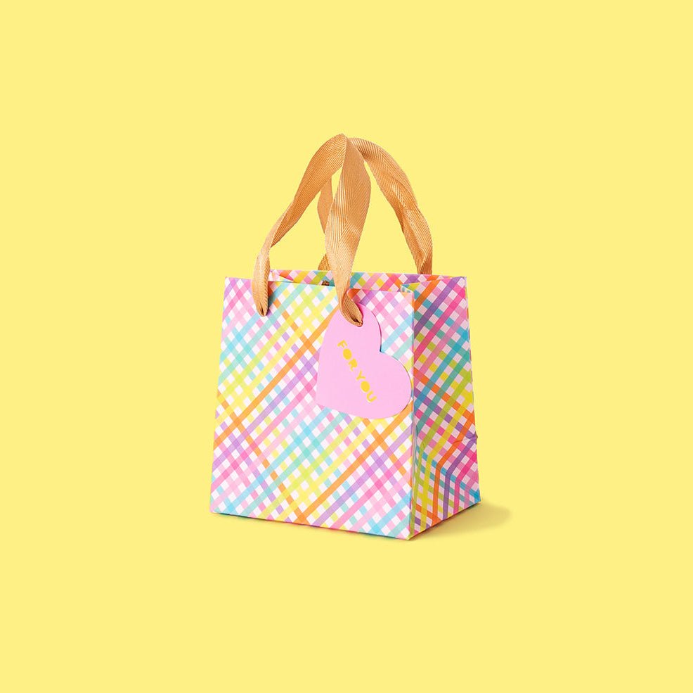 Colorful Gingham Gift Bags (2 Sizes) Taylor Elliott Designs 11 - Gift Wrap Small - $6.95 Colorful Gingham Gift Bags (2 Sizes) Bonjour Fete - Party Supplies