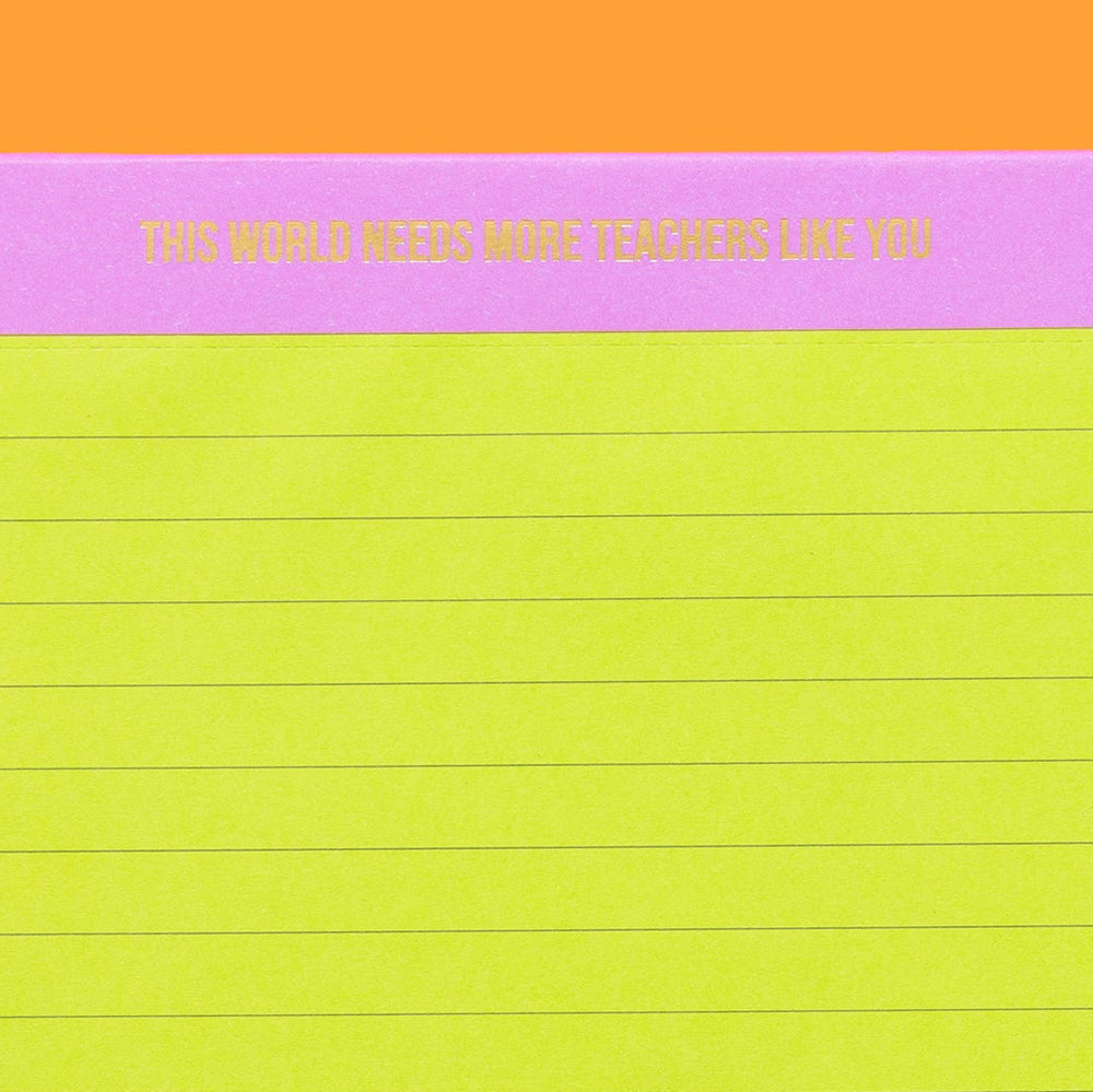Teacher list pad with lined pages, a back to school teacher appreciation gift