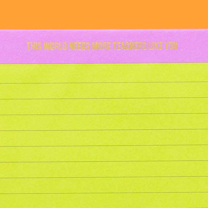 Teacher list pad with lined pages, a back to school teacher appreciation gift