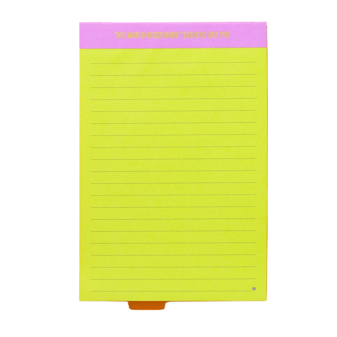 Teacher list notepad for classroom to-dos and lesson planning, a back to school gift