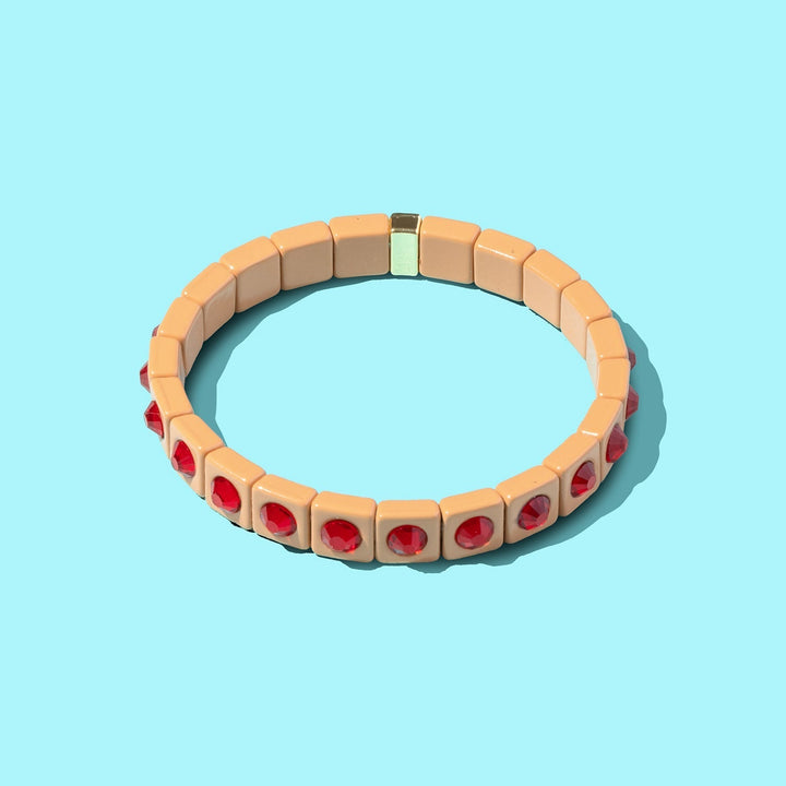 Maeve Bracelet Taylor Elliott Designs 04 - Jewelry Peach Maeve Bracelet Bonjour Fete - Party Supplies