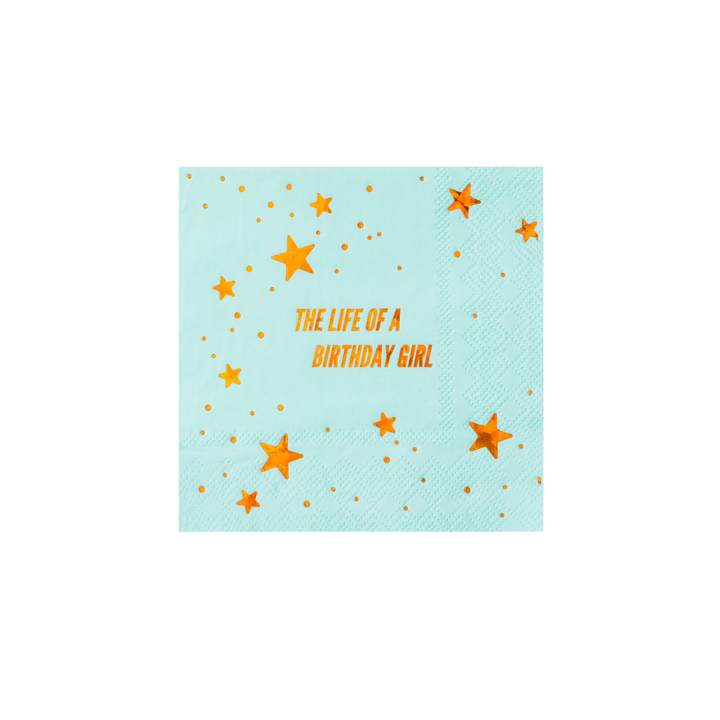 THE LIFE OF A BIRTHDAY GIRL COCKTAIL NAPKINS Bonjour Fete Napkins THE LIFE OF A BIRTHDAY GIRL COCKTAIL NAPKINS Bonjour Fete - Party Supplies