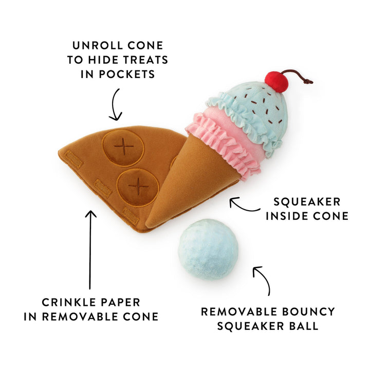 Ice Cream Interactive Snuffle Dog Toy - Bonjour Fête 