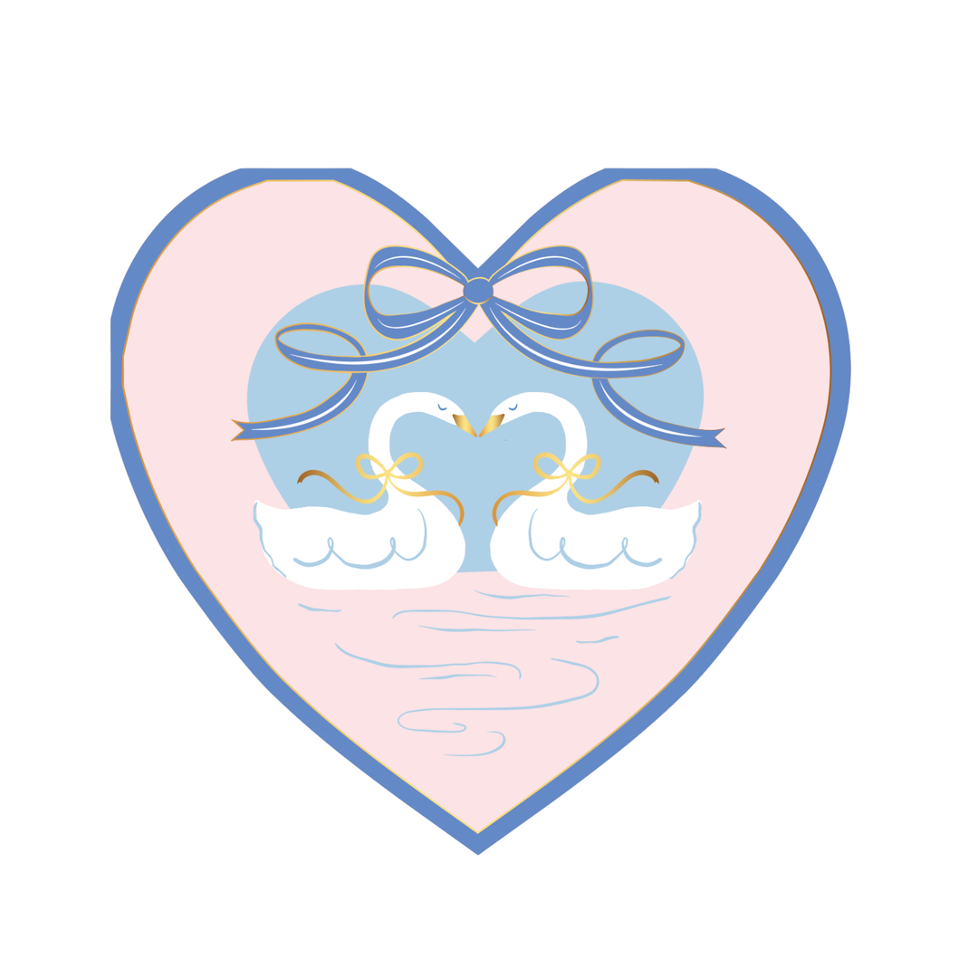 TYING THE KNOT SWAN HEART NAPKINS Bonjour Fete Napkins TYING THE KNOT SWAN HEART NAPKINS Bonjour Fete - Party Supplies