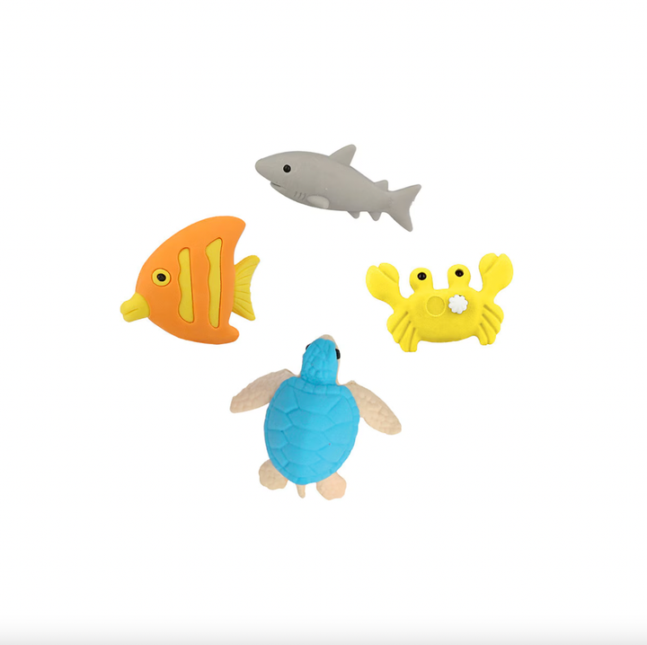 UNDER THE SEA KIDS VALENTINE'S CARDS & ERASER SET Meri Meri Valentines Party Favors UNDER THE SEA KIDS VALENTINE'S CARDS & ERASER SET Bonjour Fete - Party Supplies