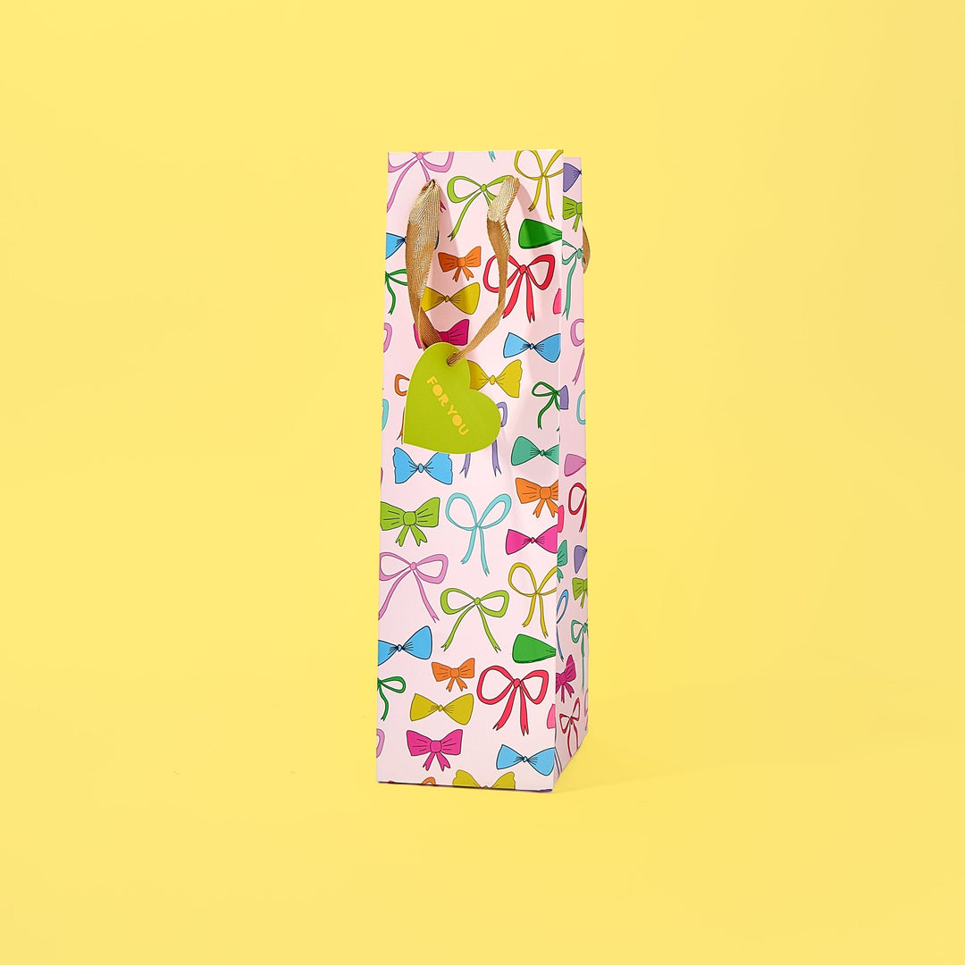 Colorful Bows Gift Bags (3 Sizes) Taylor Elliott Designs 11 - Gift Wrap Wine - $8.95 Colorful Bows Gift Bags (3 Sizes) Bonjour Fete - Party Supplies