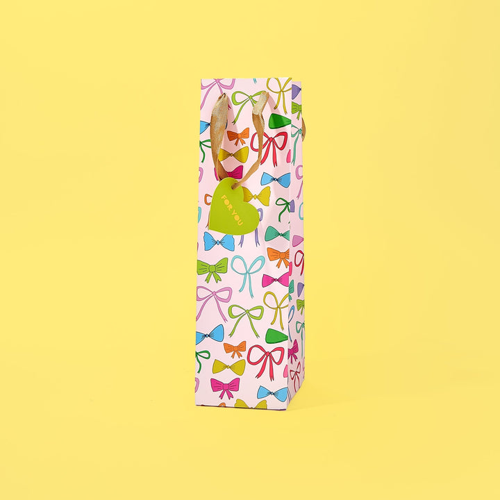Colorful Bows Gift Bags (3 Sizes) Taylor Elliott Designs 11 - Gift Wrap Wine - $8.95 Colorful Bows Gift Bags (3 Sizes) Bonjour Fete - Party Supplies