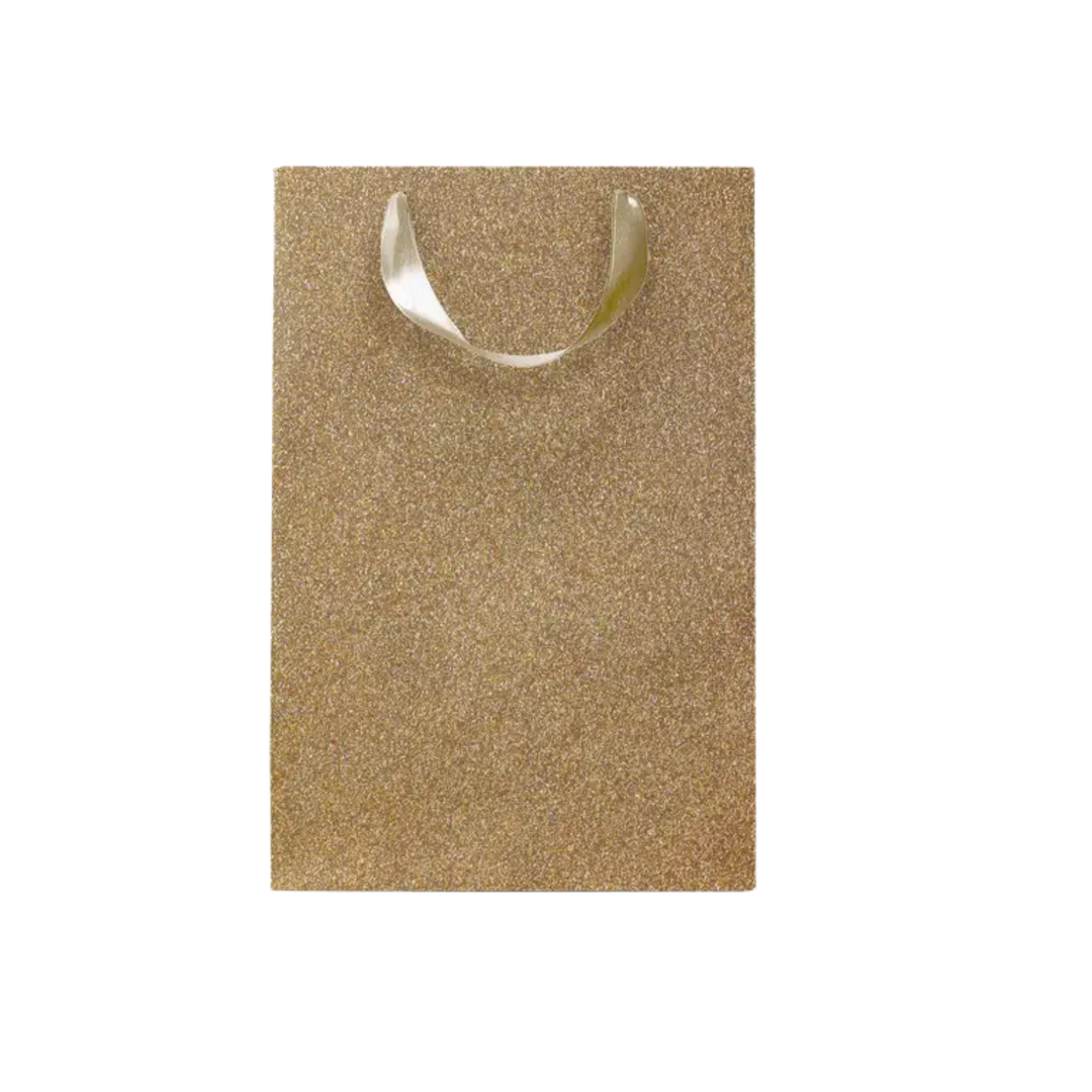 GOLD SPARKLE GIFT BAG Sunshine Studios Medium GOLD SPARKLE GIFT BAG Bonjour Fete - Party Supplies