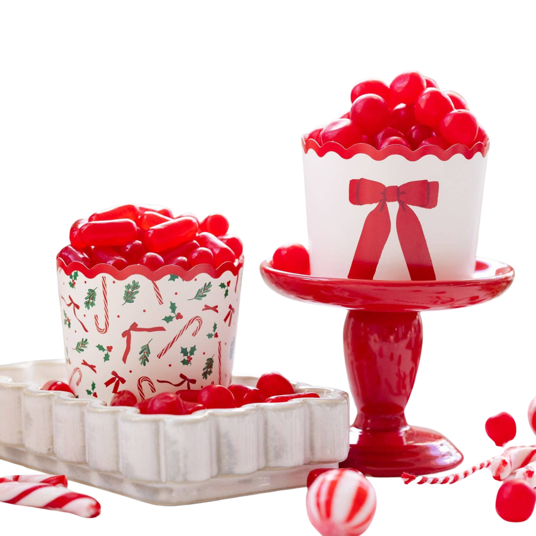 RED CHRISTMAS BOWS BAKING CUPS My Mind’s Eye RED CHRISTMAS BOWS BAKING CUPS Bonjour Fete - Party Supplies