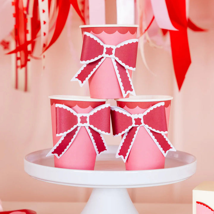 BOW PARTY CUPS My Mind’s Eye Cups BOW PARTY CUPS Bonjour Fete - Party Supplies