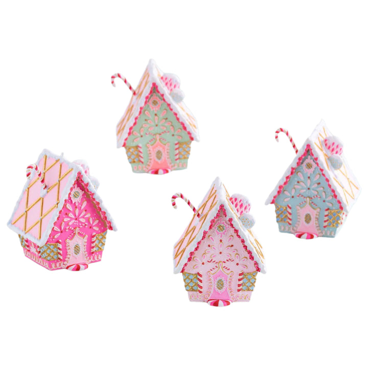 RAINBOW GINGERBREAD COTTAGE ORNAMENT BY GLITTERVILLE Glitterville Christmas Ornament RAINBOW GINGERBREAD COTTAGE ORNAMENT BY GLITTERVILLE Bonjour Fete - Party Supplies