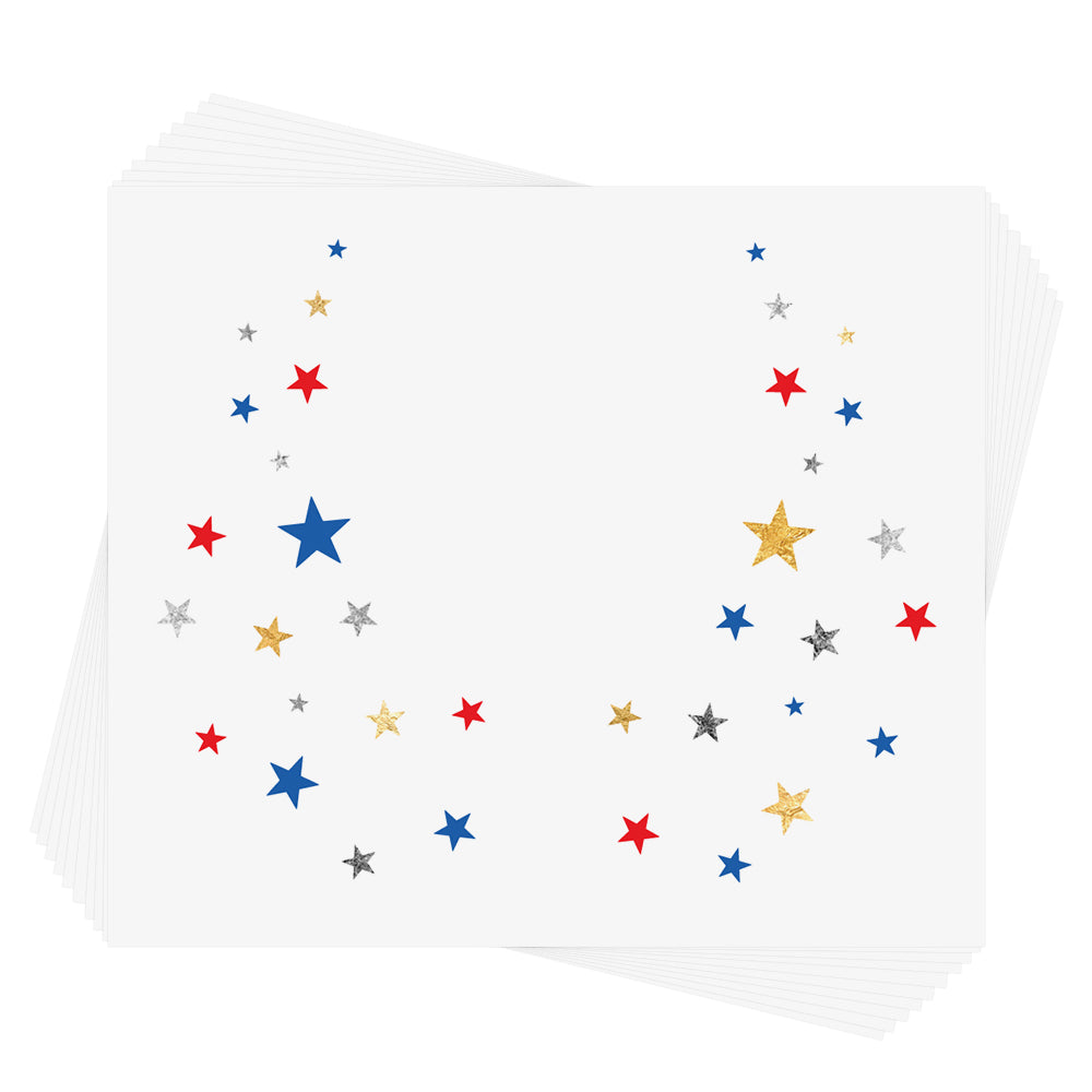 AMERICAN STARRY EYE JEWEL Flash Tattoos Party Tats AMERICAN STARRY EYE JEWEL Bonjour Fete - Party Supplies