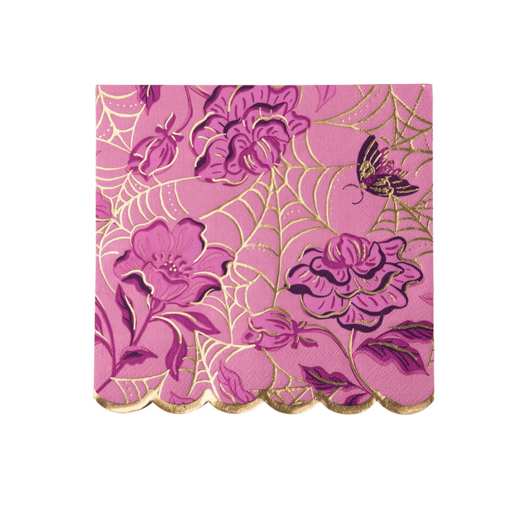 Vamp Romantic large napkins, set of 20, 3-ply plum napkins folded to 6.5 inches for a seated dinner