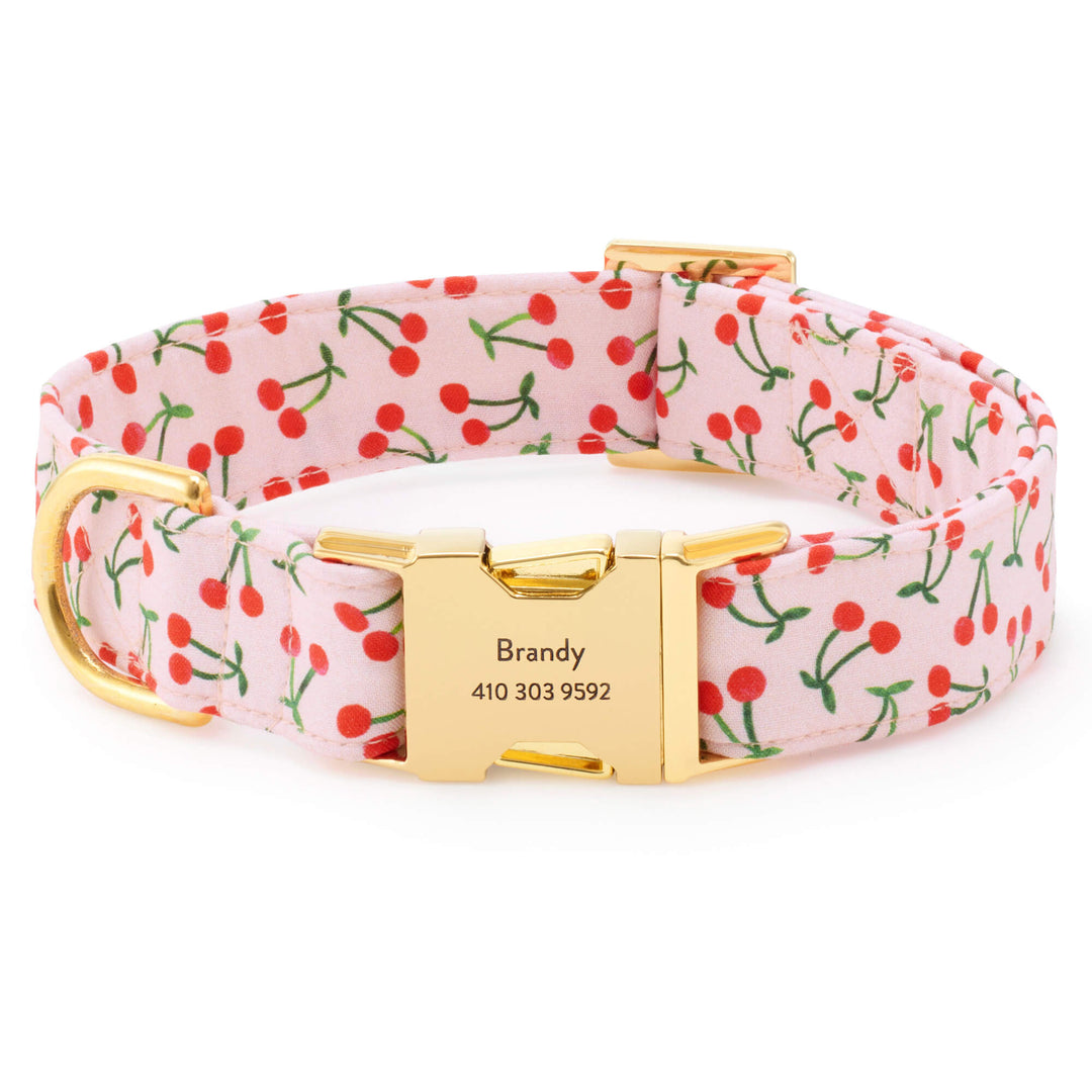 Cherry Jubilee Dog Collar - Bonjour Fête 