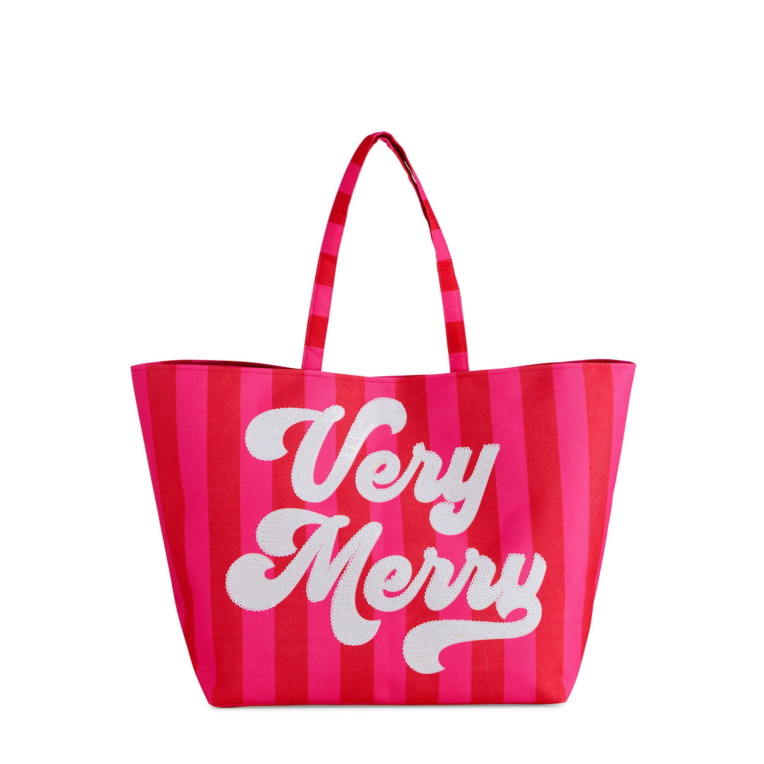 Shiraleah "Very Merry" Gifting Tote, Red Shiraleah Retail Totes Shiraleah "Very Merry" Gifting Tote, Red Bonjour Fete - Party Supplies
