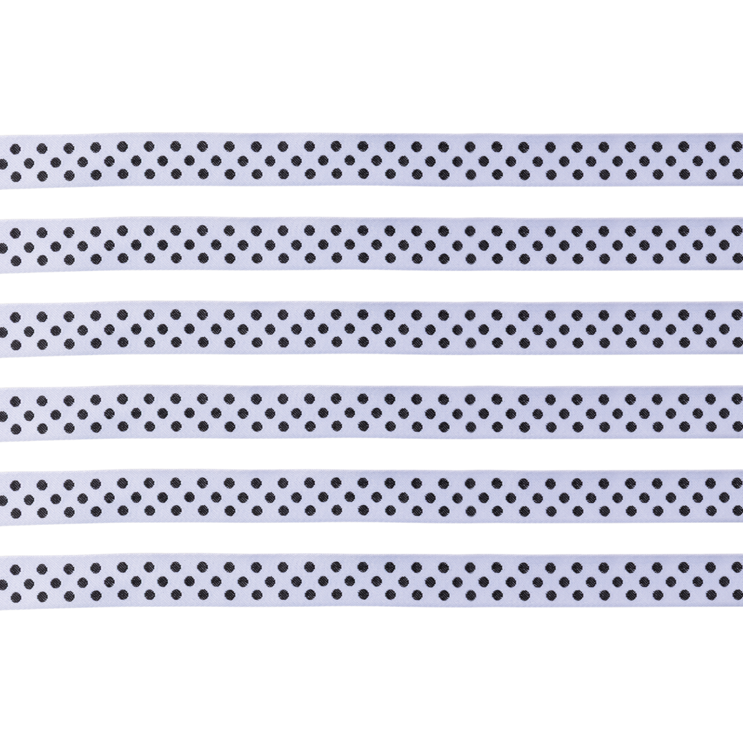Black and White Polka Dot Double Sided Ribbon- Bonjour Fete Party Supplies