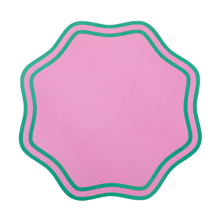 Die cut scalloped paper placemats, 15 inches square in assorted Colorwave shades