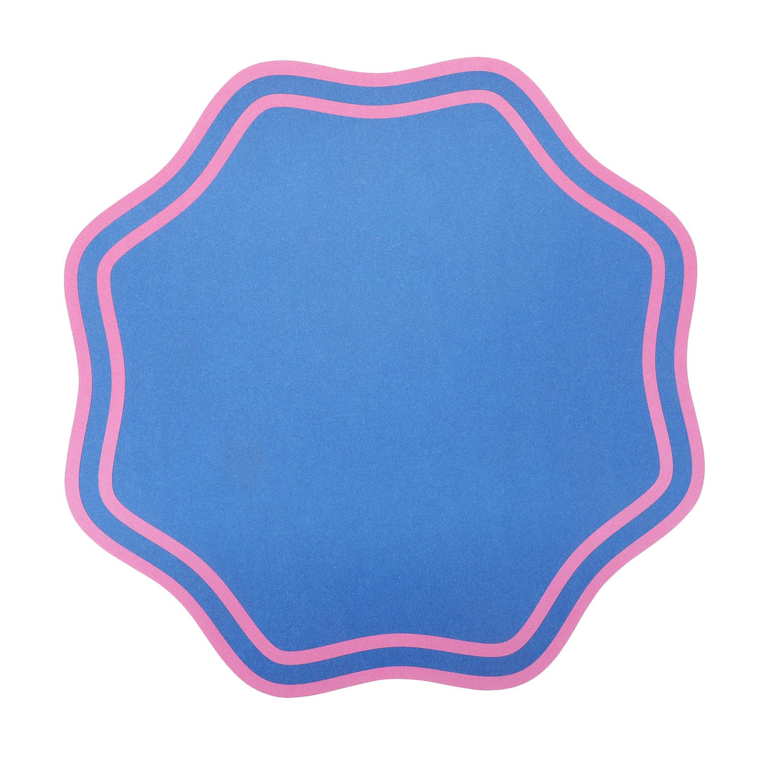 Scalloped paper placemats in assorted candy colors, 10 count