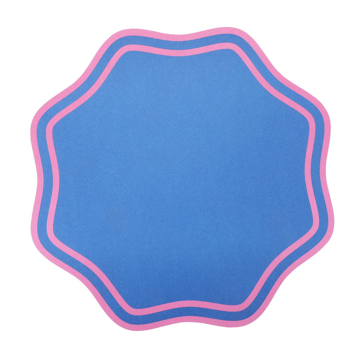 Scalloped paper placemats in assorted candy colors, 10 count