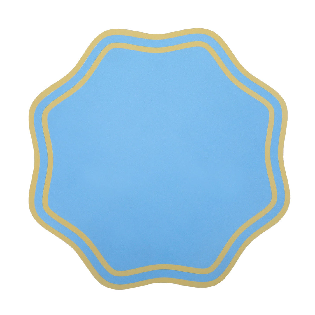 Die cut scalloped paper placemats, 15 inches square in assorted Colorwave shades