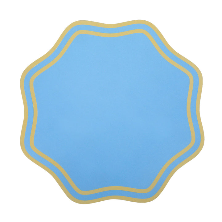 Die cut scalloped paper placemats, 15 inches square in assorted Colorwave shades