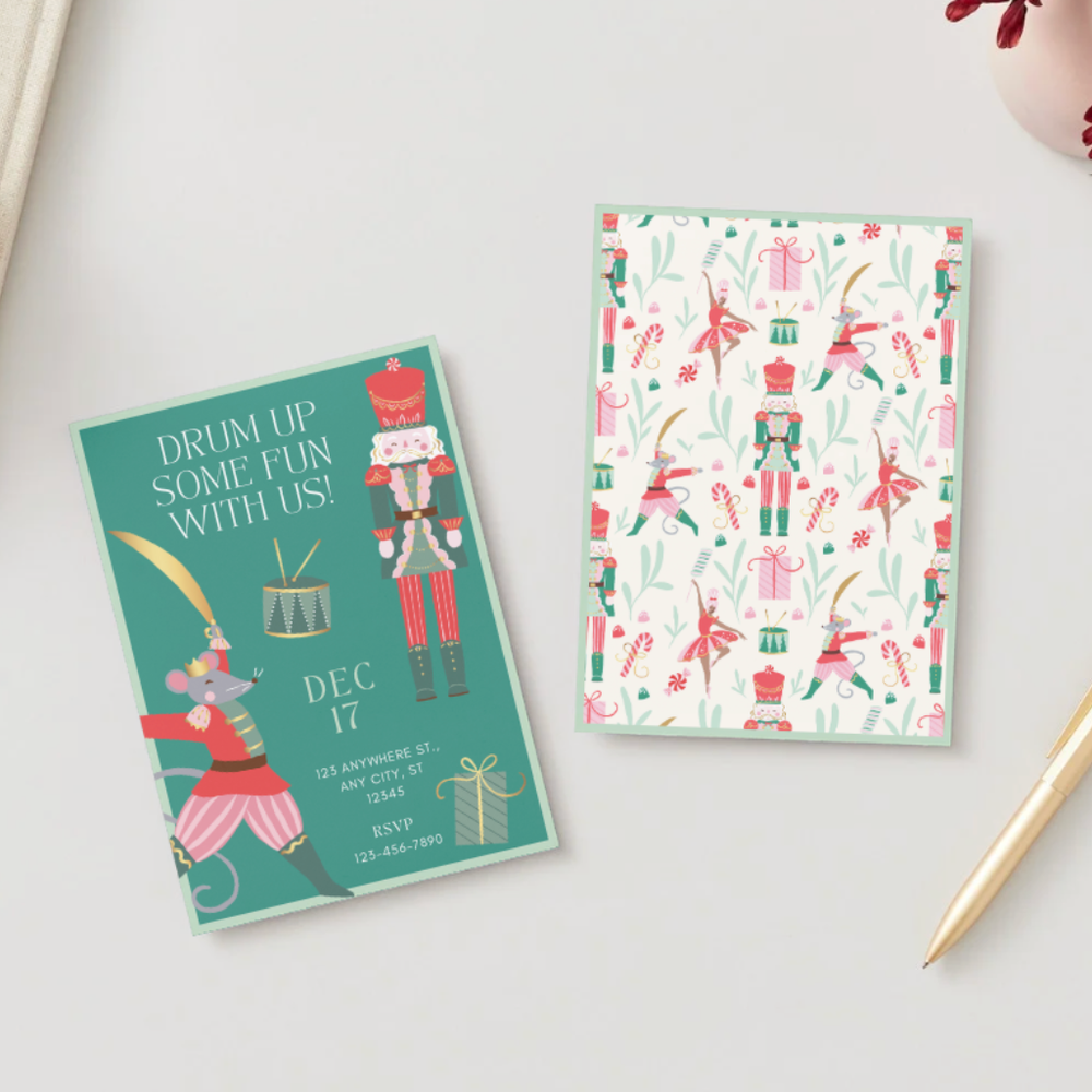 WHIMSICAL NUTCRACKER DIGITAL PARTY INVITATION Bonjour Fête WHIMSICAL NUTCRACKER DIGITAL PARTY INVITATION Bonjour Fete - Party Supplies
