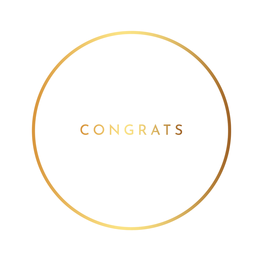 WHITE & GOLD CONGRATS SMALL PLATES Bonjour Fete Plates WHITE & GOLD CONGRATS SMALL PLATES Bonjour Fete - Party Supplies