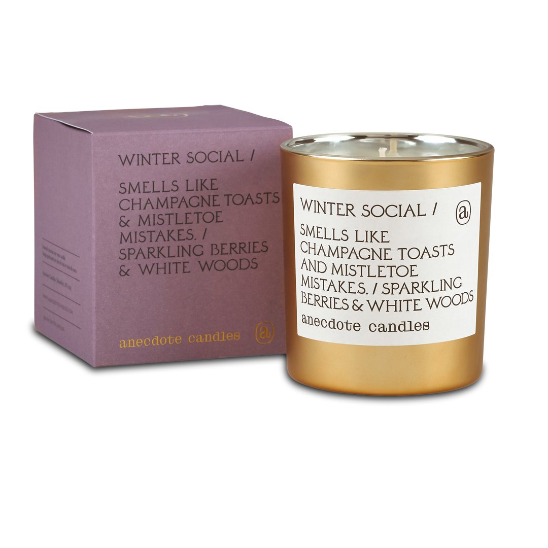WINTER SOCIAL CANDLE Anecdote Candles candle WINTER SOCIAL CANDLE Bonjour Fete - Party Supplies