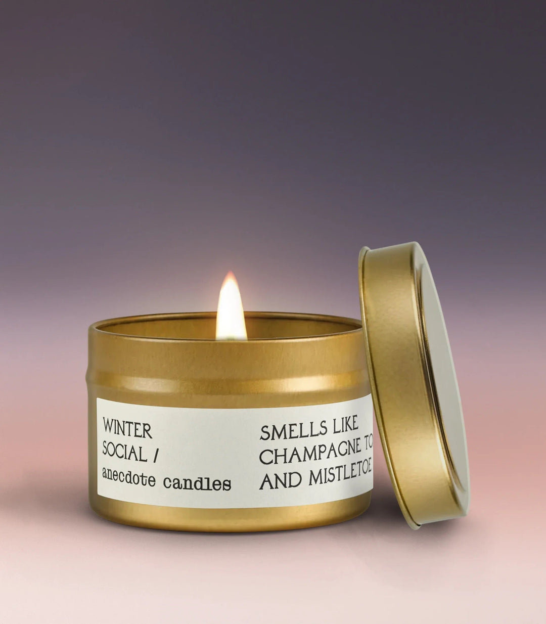 WINTER SOCIAL CANDLE Anecdote Candles candle Travel Tin WINTER SOCIAL CANDLE Bonjour Fete - Party Supplies