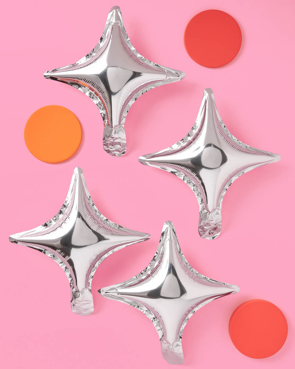 Silver sparkle foil balloon bouquet