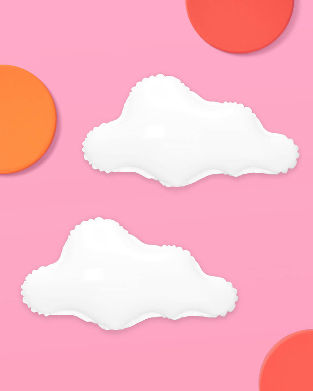 White cloud balloon bouquet