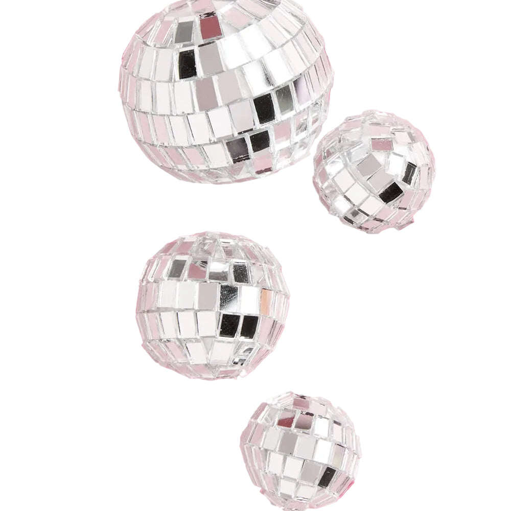 It's Disco, Baby! Topper - 4 disco ball cake toppers - Bonjour Fête 