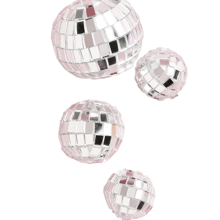 It's Disco, Baby! Topper - 4 disco ball cake toppers - Bonjour Fête 