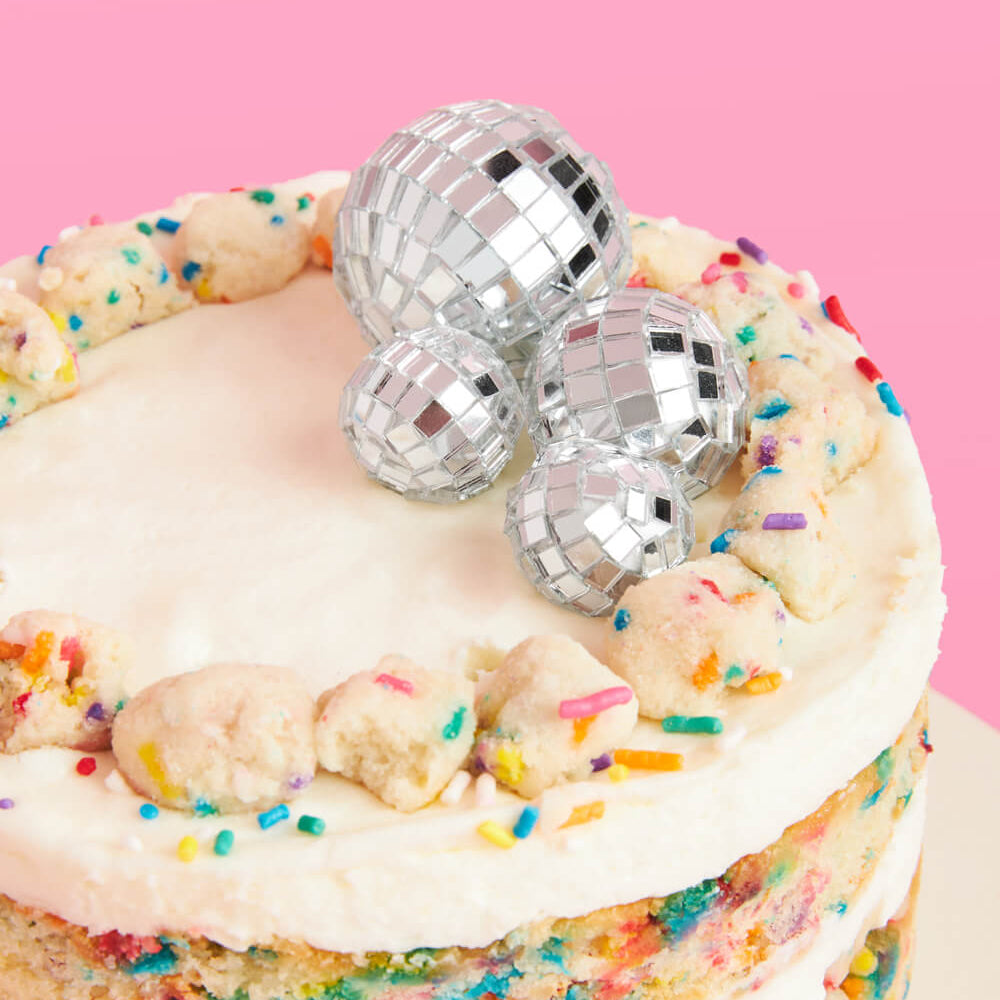 It's Disco, Baby! Topper - 4 disco ball cake toppers - Bonjour Fête 