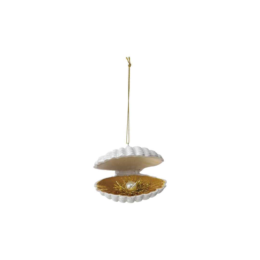 CLAM ORNAMENT Creative Co-op CLAM ORNAMENT Bonjour Fete - Party Supplies