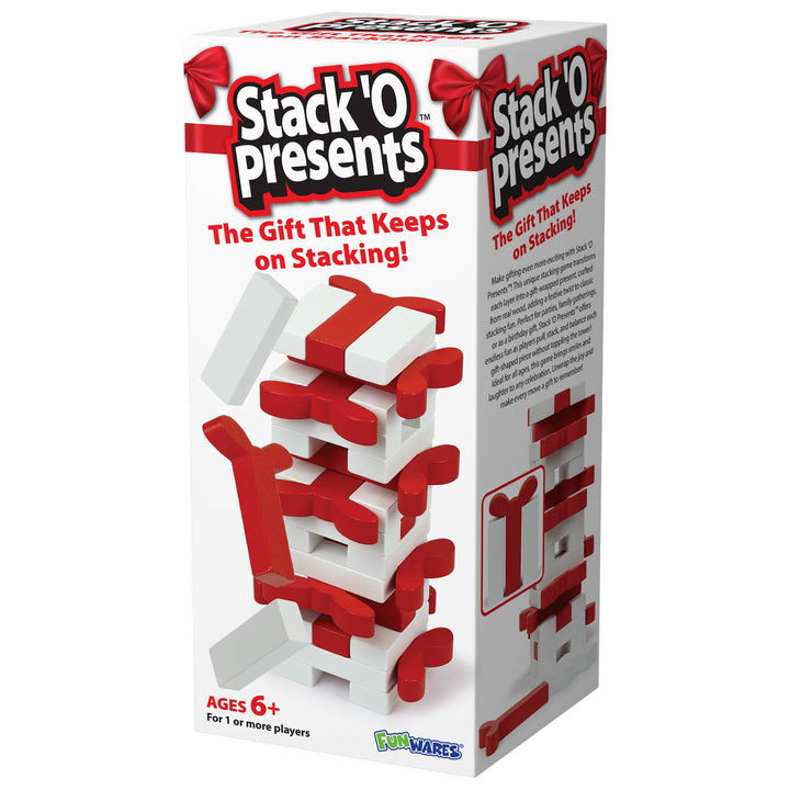 CHRISTMAS PRESENTS STACKING GAME Funwares Stocking Stuffers & Holiday Party Favors CHRISTMAS PRESENTS STACKING GAME Bonjour Fete - Party Supplies