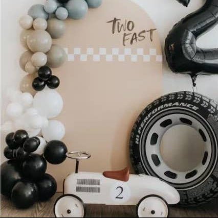 Race Car Tire Foil Balloon Partybarco Race Car Tire Foil Balloon Bonjour Fete - Party Supplies