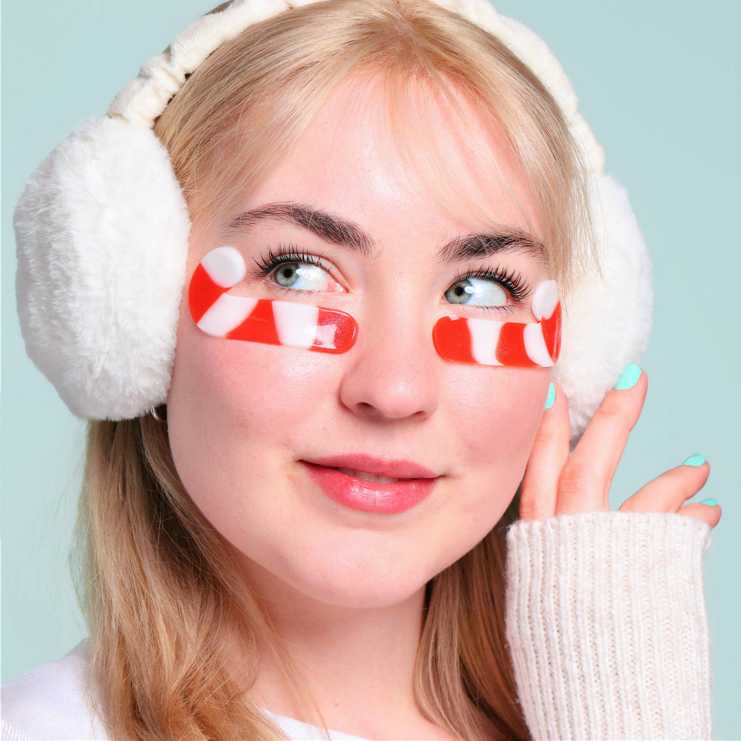 Christmas Holiday Candy Cane Cutie Depuffing Undereye Masks My Spa Life Christmas Holiday Candy Cane Cutie Depuffing Undereye Masks Bonjour Fete - Party Supplies