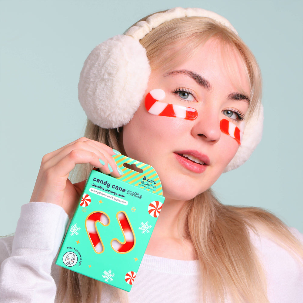Christmas Holiday Candy Cane Cutie Depuffing Undereye Masks My Spa Life Christmas Holiday Candy Cane Cutie Depuffing Undereye Masks Bonjour Fete - Party Supplies