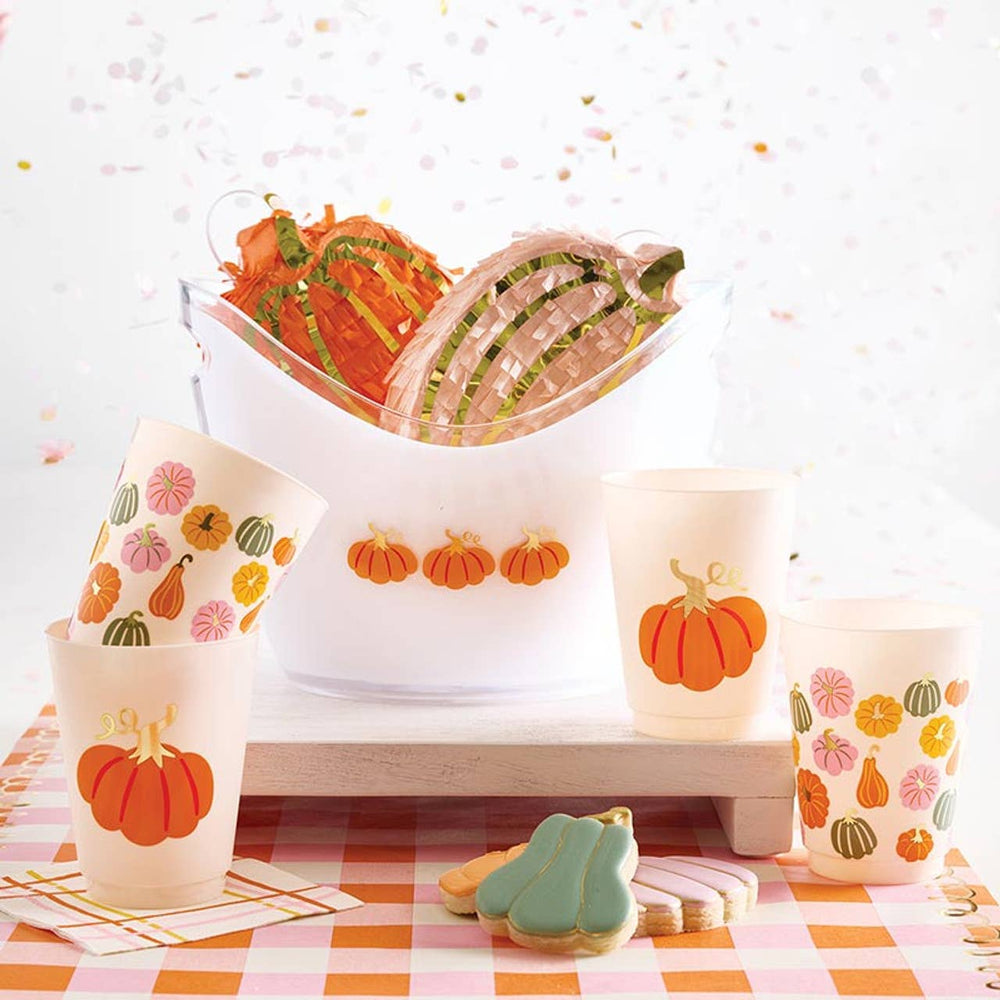 PUMPKINS ACRYLIC BEVERAGE BUCKET Slant Collections by Creative Brands Halloween Party Supplies Acrylic / 10.8 x 8 x 8" PUMPKINS ACRYLIC BEVERAGE BUCKET Bonjour Fete - Party Supplies
