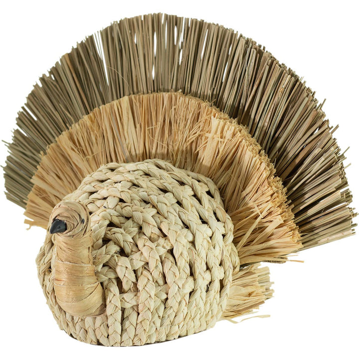 14" Natural Woven Turkey Thanksgiving Fall Boston International 14" Natural Woven Turkey Thanksgiving Fall Bonjour Fete - Party Supplies