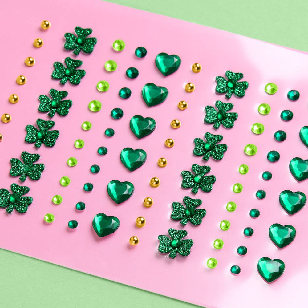 St Patty's Face Gems | green, gold, st patricks, glam xo, Fetti St Patty's Face Gems | green, gold, st patricks, glam Bonjour Fete - Party Supplies