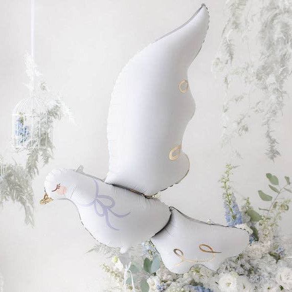 Dove Foil Balloon 35 in. PartyDeco USA THE BALLOON HUB Dove Foil Balloon 35 in. PartyDeco USA Bonjour Fete - Party Supplies