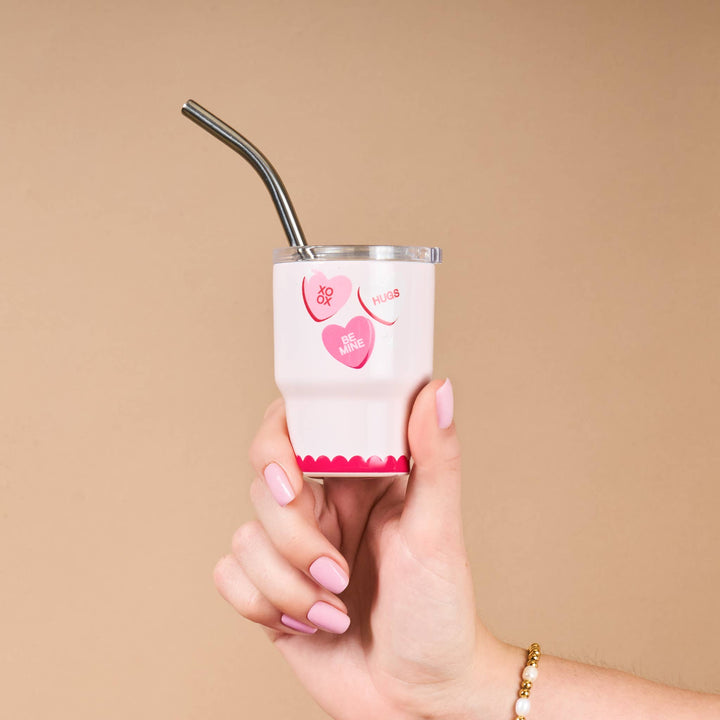 2 oz Tiny Tumbler-Candy Hearts The Darling Effect 2 oz Tiny Tumbler-Candy Hearts Bonjour Fete - Party Supplies