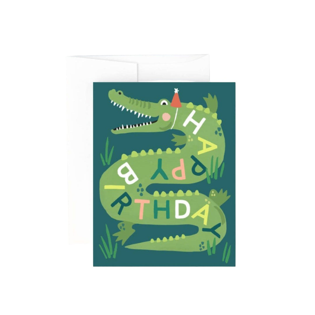 Gator Birthday Card Idlewild Co. Bonjour Fete - Party Supplies