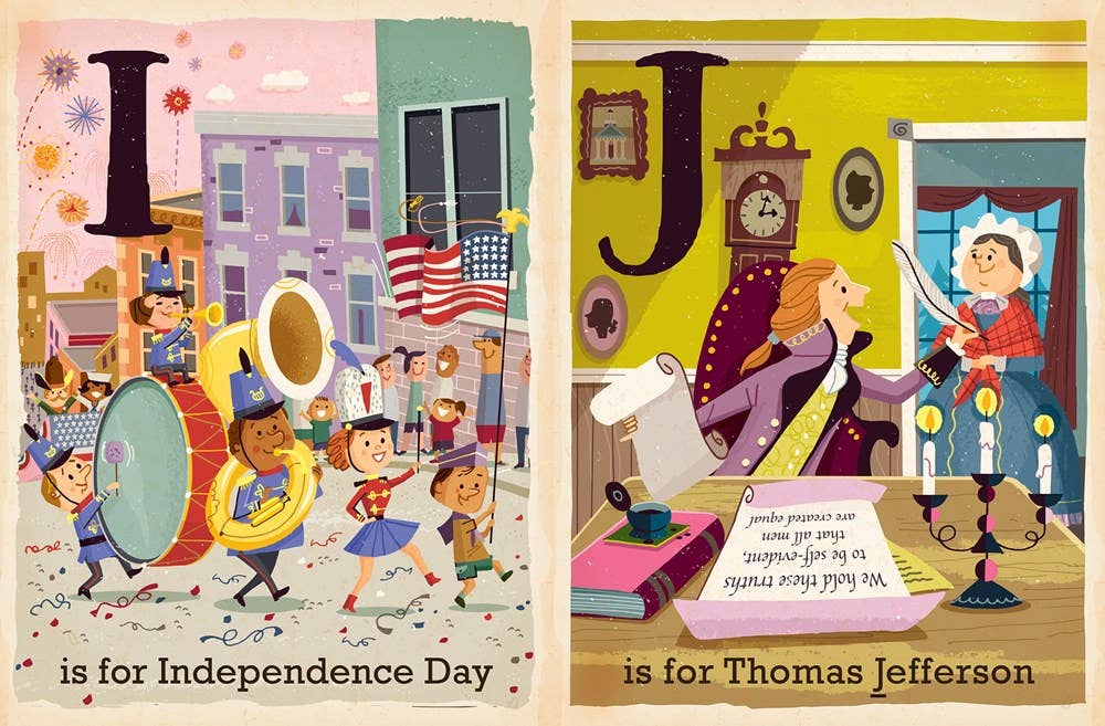 A IS FOR AMERICA: A PATRIOTIC ALPHABET BOOK Gibbs Smith 4th of July A IS FOR AMERICA: A PATRIOTIC ALPHABET BOOK Bonjour Fete - Party Supplies