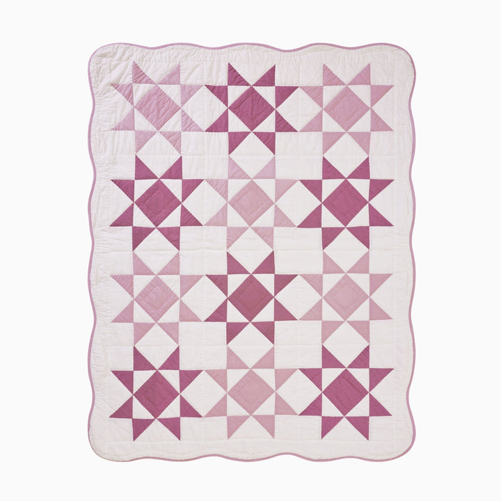 Abigail Pink Quilted Throw Blanket