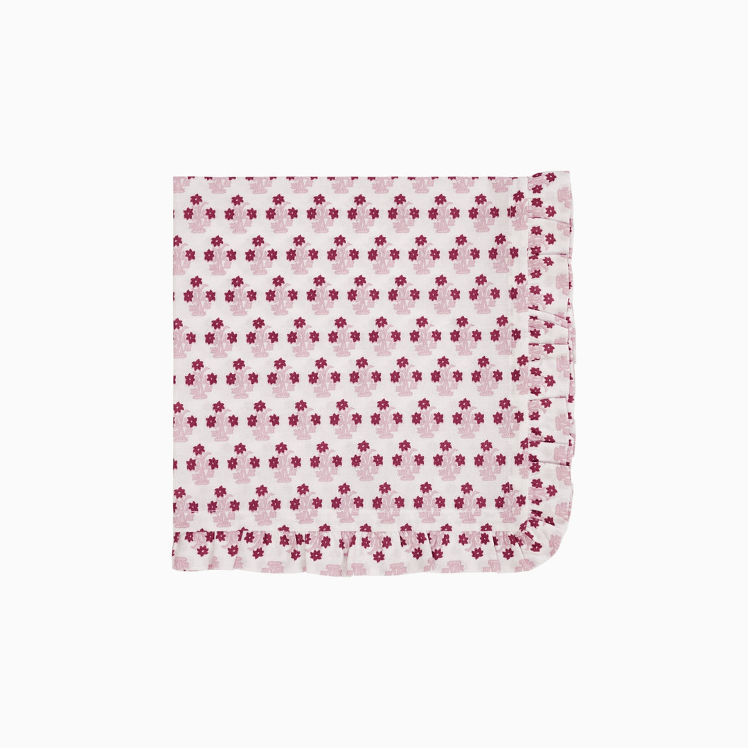 Abigail Pink Ruffled Dinner Napkin - Set of 4